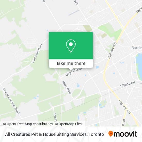 All Creatures Pet & House Sitting Services map