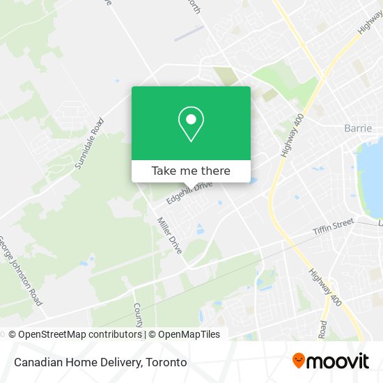 Canadian Home Delivery map