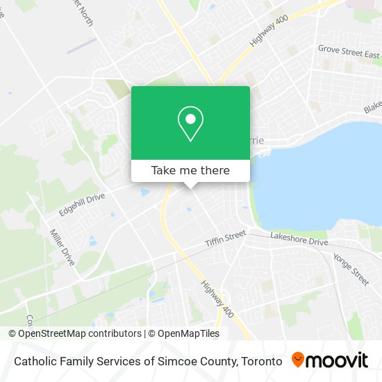 Catholic Family Services of Simcoe County map