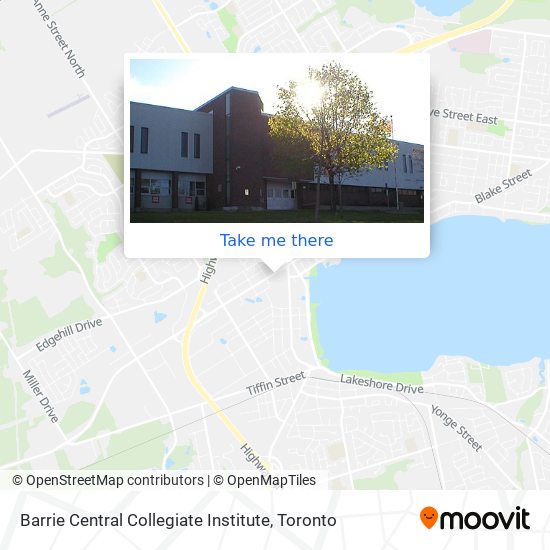 Barrie Central Collegiate Institute map