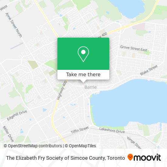 The Elizabeth Fry Society of Simcoe County map