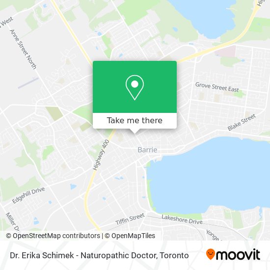 Dr. Erika Schimek - Naturopathic Doctor map