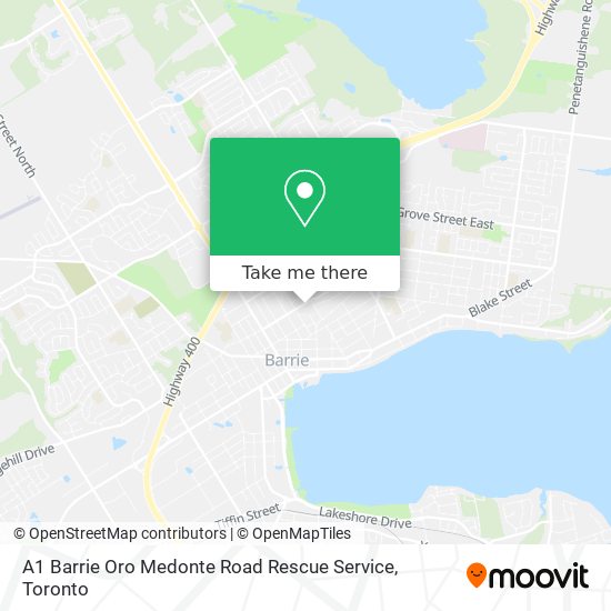 A1 Barrie Oro Medonte Road Rescue Service map