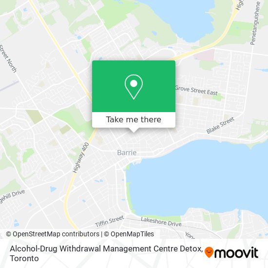 Alcohol-Drug Withdrawal Management Centre Detox map