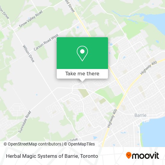 Herbal Magic Systems of Barrie map