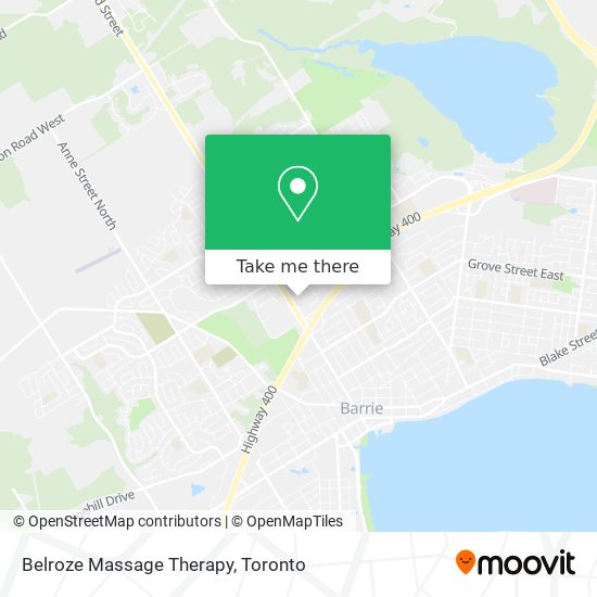 Belroze Massage Therapy map