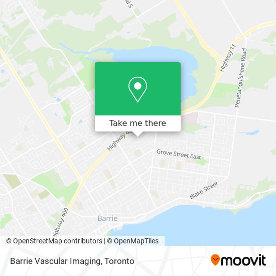 Barrie Vascular Imaging map