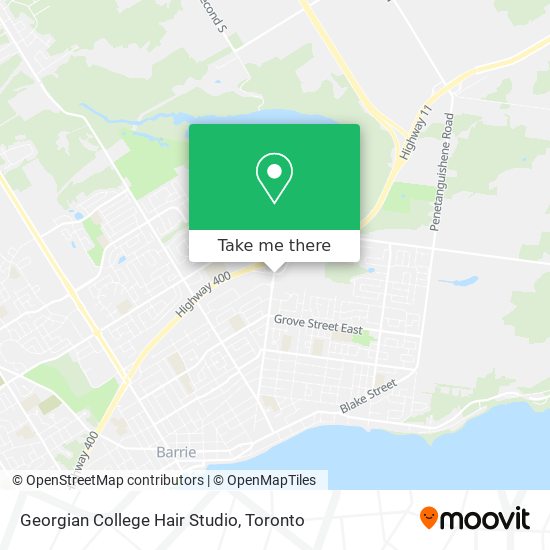 Georgian College Hair Studio map