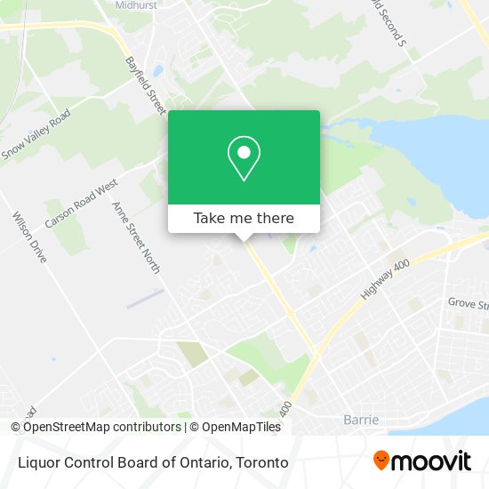 Liquor Control Board of Ontario map