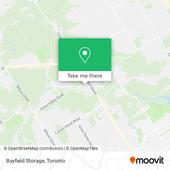 Bayfield Storage map