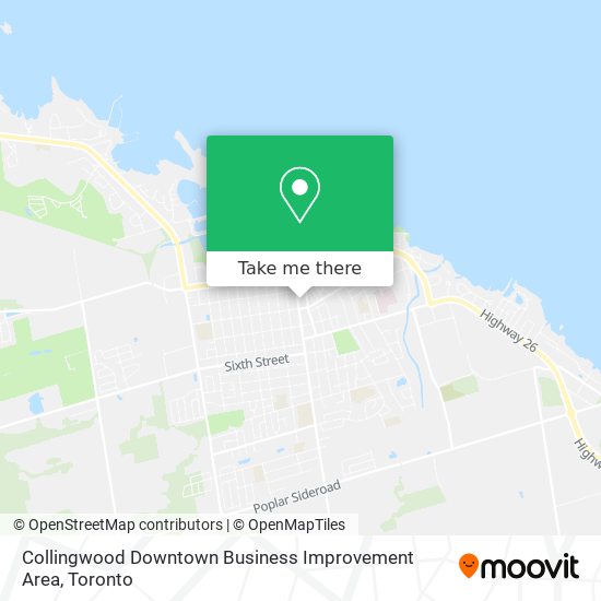 Collingwood Downtown Business Improvement Area map