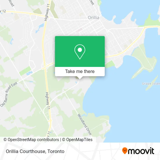 Orillia Courthouse map