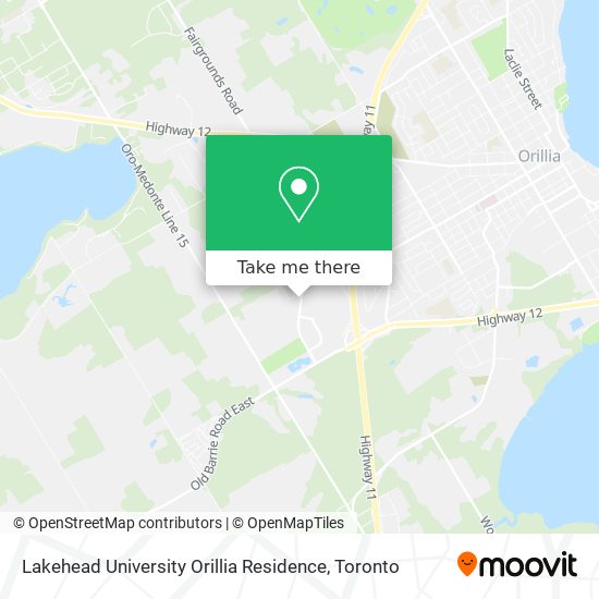 Lakehead University Orillia Residence map