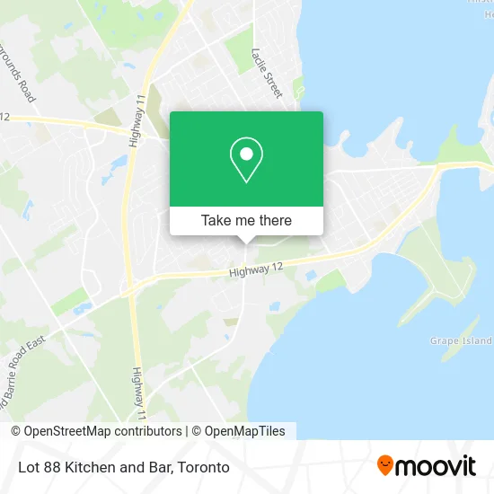 Lot 88 Kitchen and Bar map