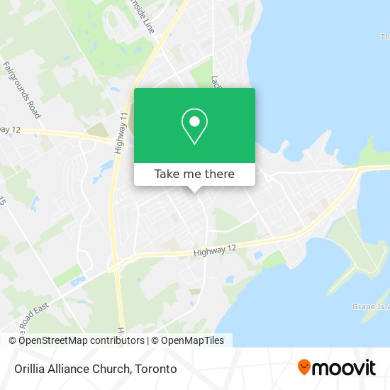 Orillia Alliance Church map