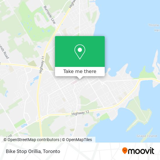 Bike Stop Orillia map