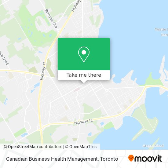 Canadian Business Health Management map