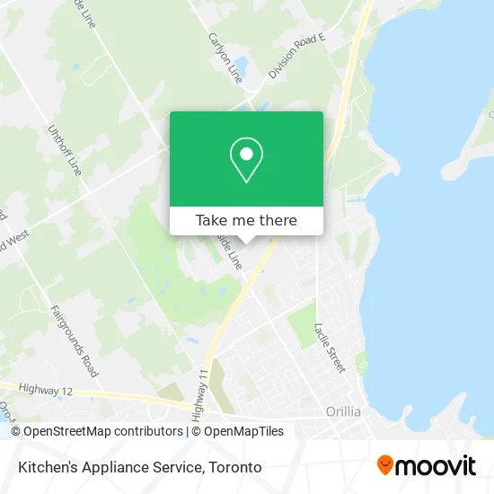 Kitchen's Appliance Service map