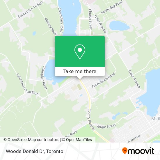 Woods Donald Dr map