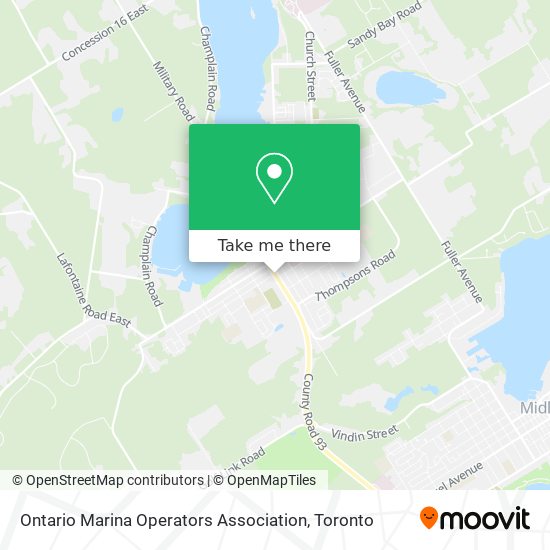 Ontario Marina Operators Association map