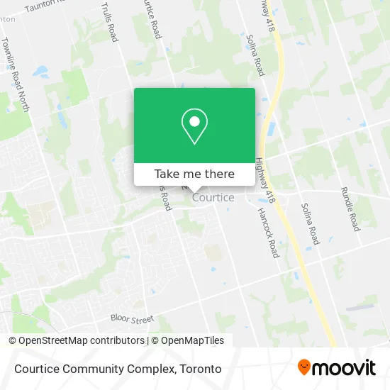 Courtice Community Complex map