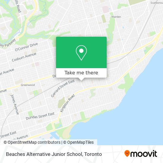 Beaches Alternative Junior School map