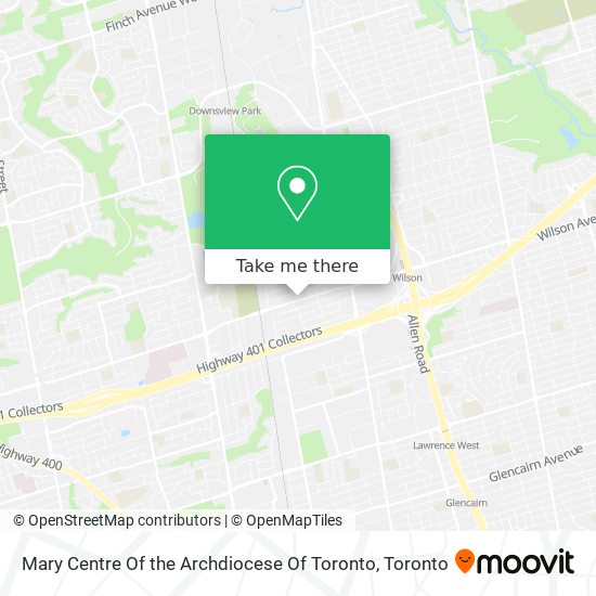 Mary Centre Of the Archdiocese Of Toronto plan