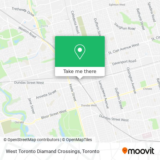 West Toronto Diamand Crossings map