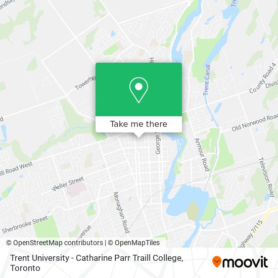 Trent University - Catharine Parr Traill College map