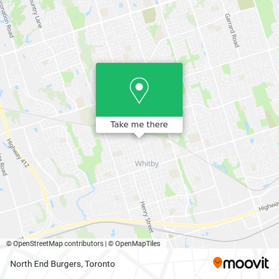 North End Burgers map