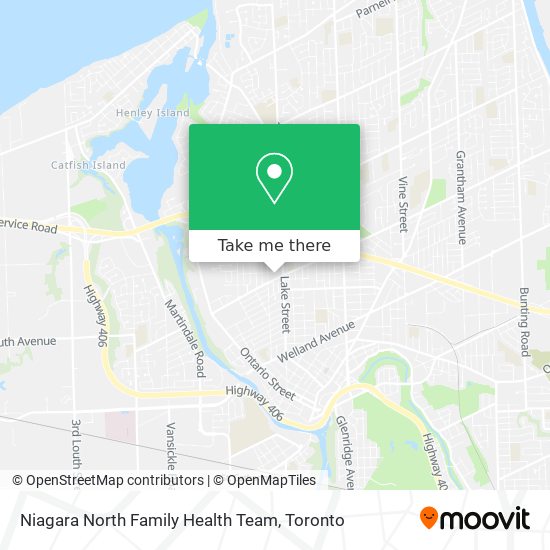 Niagara North Family Health Team map