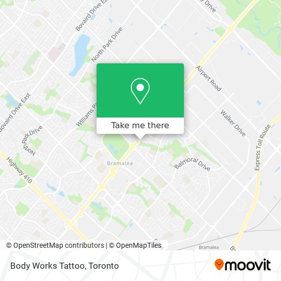 Body Works Tattoo map