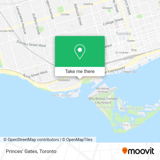 Princes' Gates map