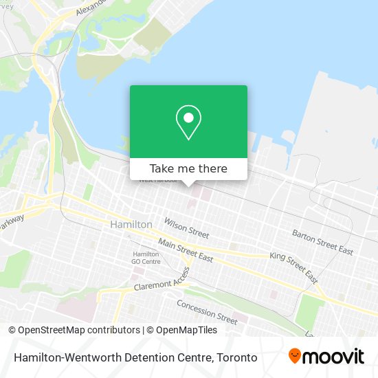 Hamilton-Wentworth Detention Centre map