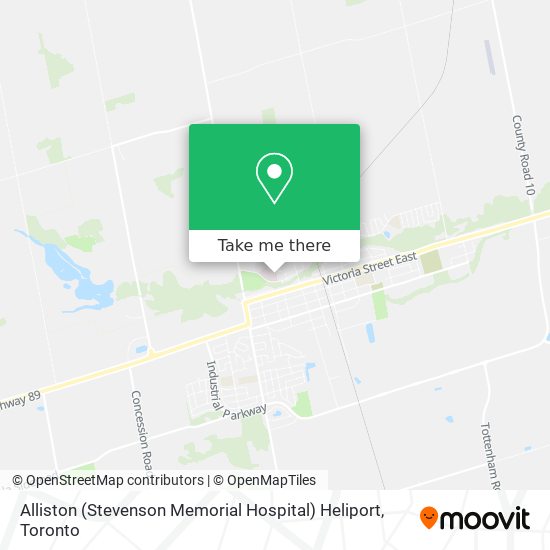 Alliston (Stevenson Memorial Hospital) Heliport map