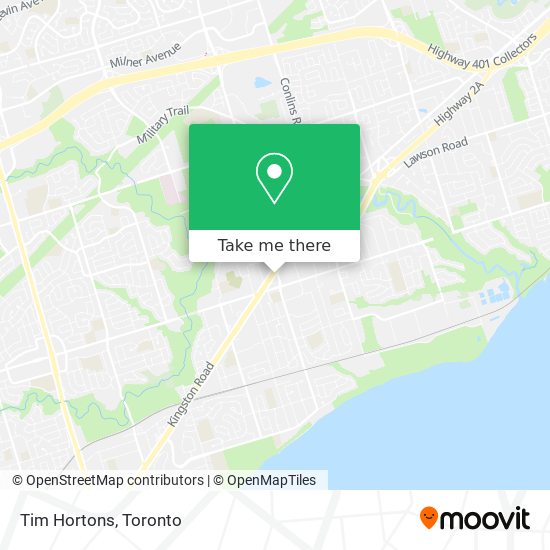 Tim Hortons map