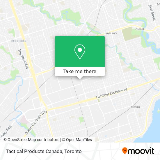 Tactical Products Canada map