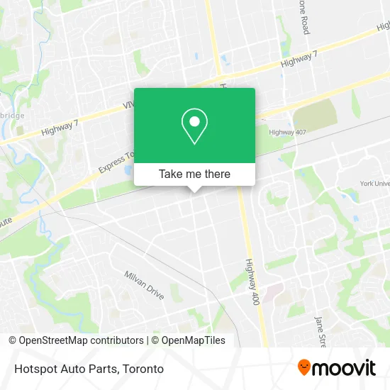 Hotspot Auto Parts map