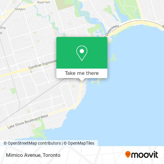 Mimico Avenue map