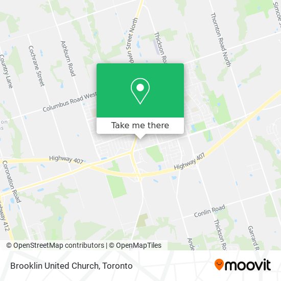 Brooklin United Church map