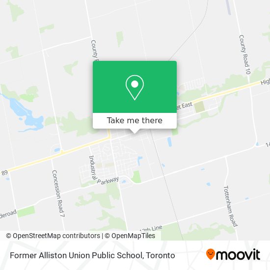 Former Alliston Union Public School map