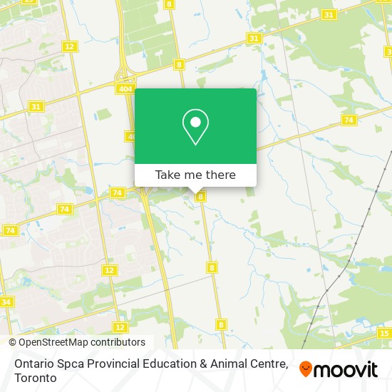 Ontario Spca Provincial Education & Animal Centre map