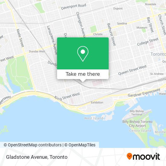 Gladstone Avenue map