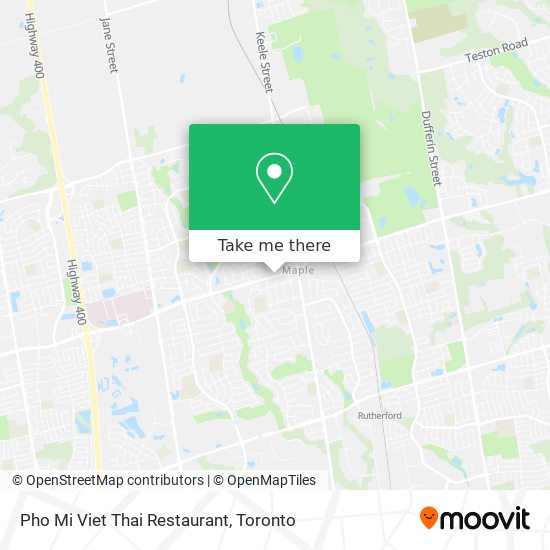 Pho Mi Viet Thai Restaurant plan