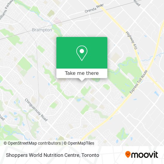 Shoppers World Nutrition Centre map
