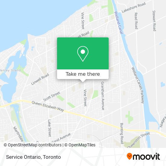 Service Ontario map