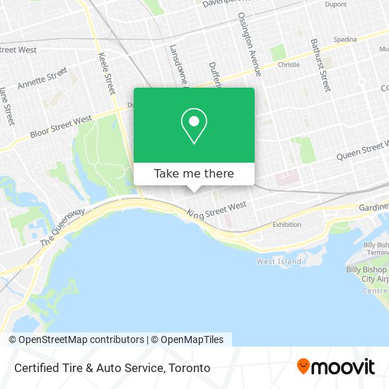 Certified Tire & Auto Service map