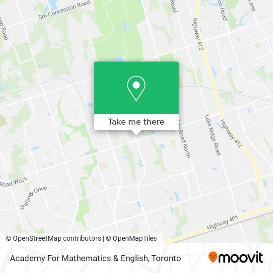 Academy For Mathematics & English map