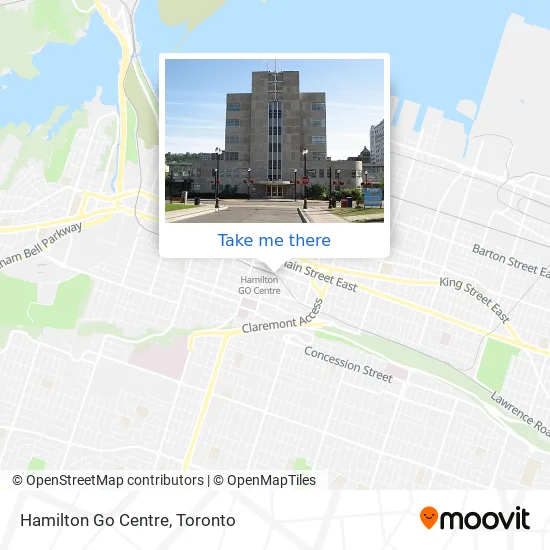Hamilton Go Centre map