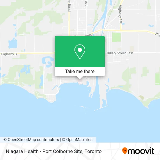 Niagara Health - Port Colborne Site map
